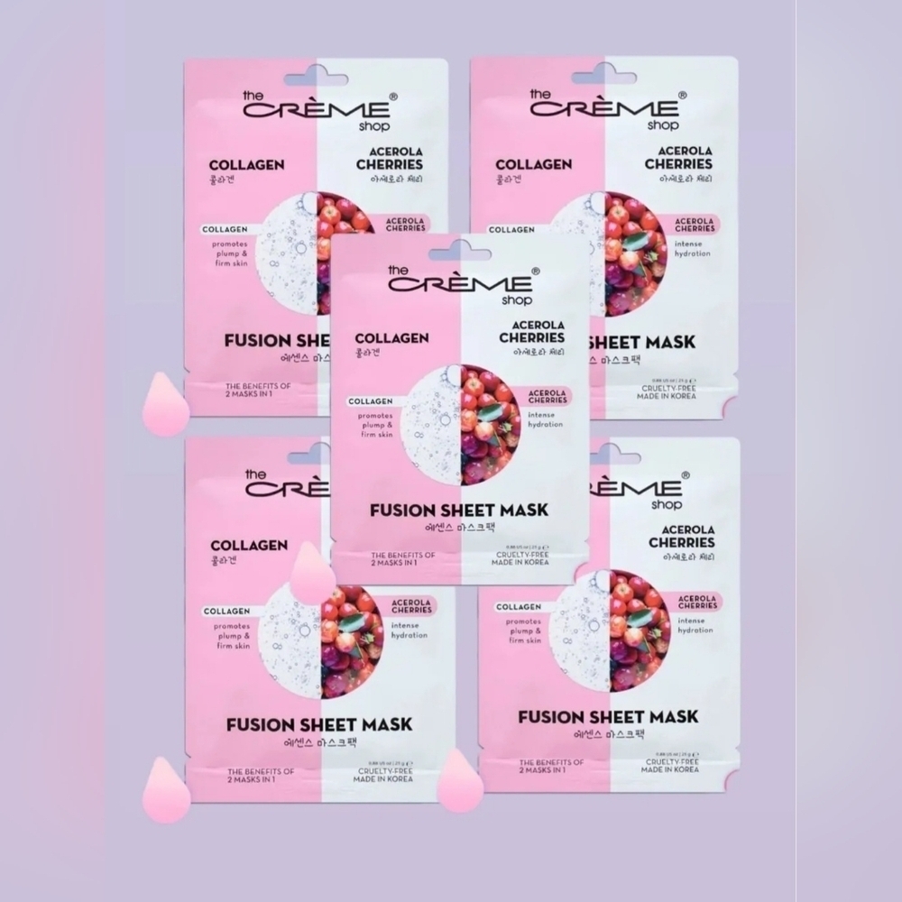 The Creme Shop Collagen & Acerola Cherries Fusion Sheet Mask 5 Pack